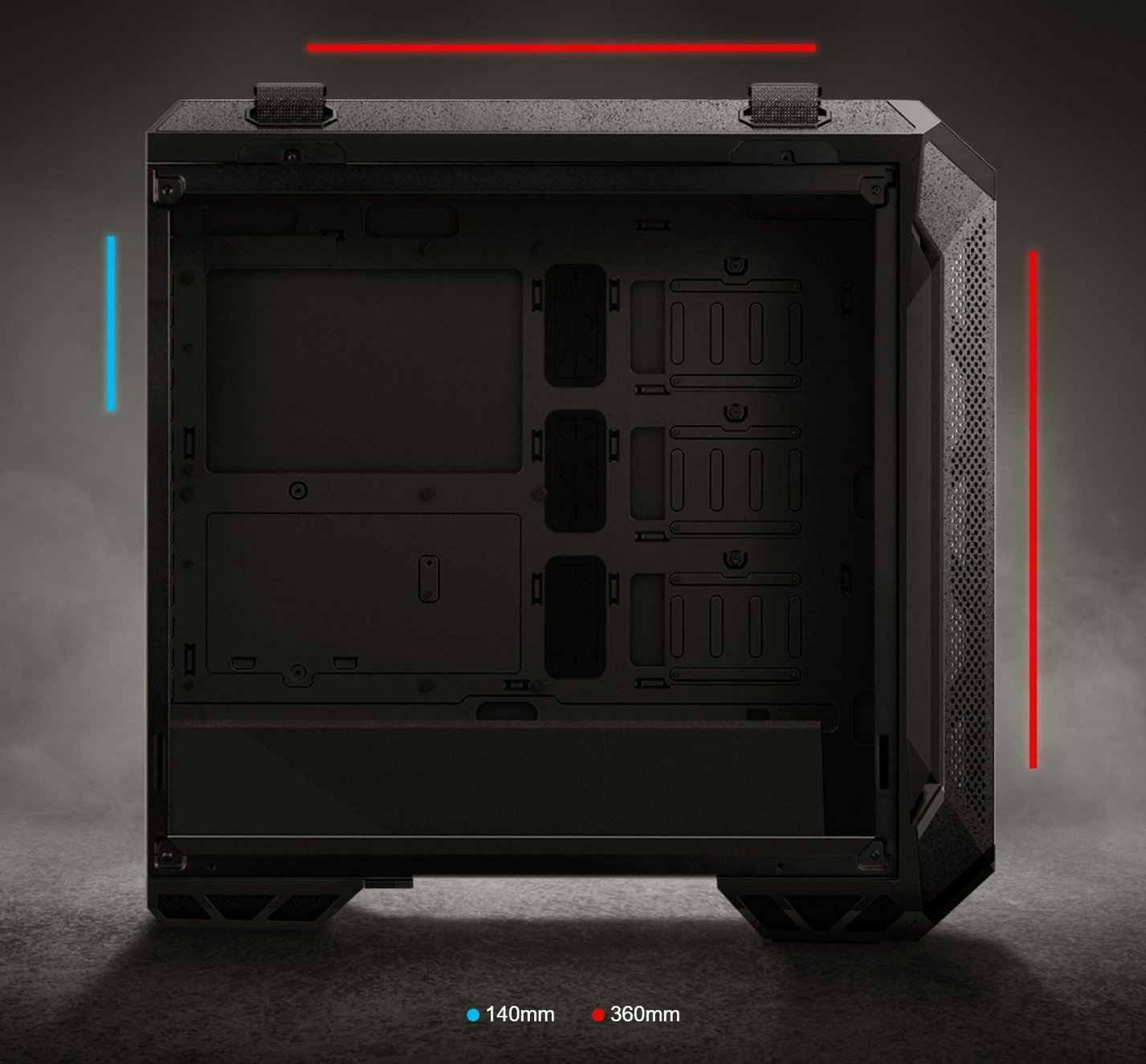ASUS TUF Gaming GT501 RGB Tempered Glass USB 3.1 Mid Tower Kasa