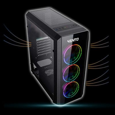 Vento VG04F Temperli Cam ATX Mid-Tower Gaming Kasa – Üstün Soğutma Teknolojisi