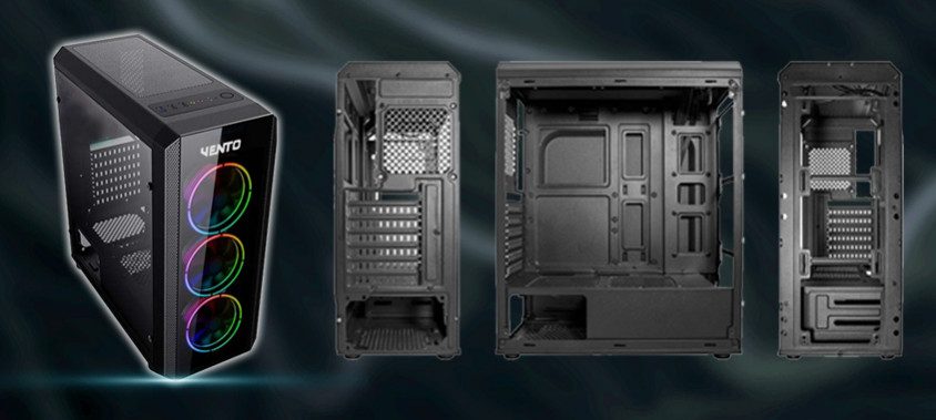 Vento VG04F Temperli Cam ATX Mid-Tower Gaming Kasa – Kolay Kurulum ve Yerden Tasarruf
