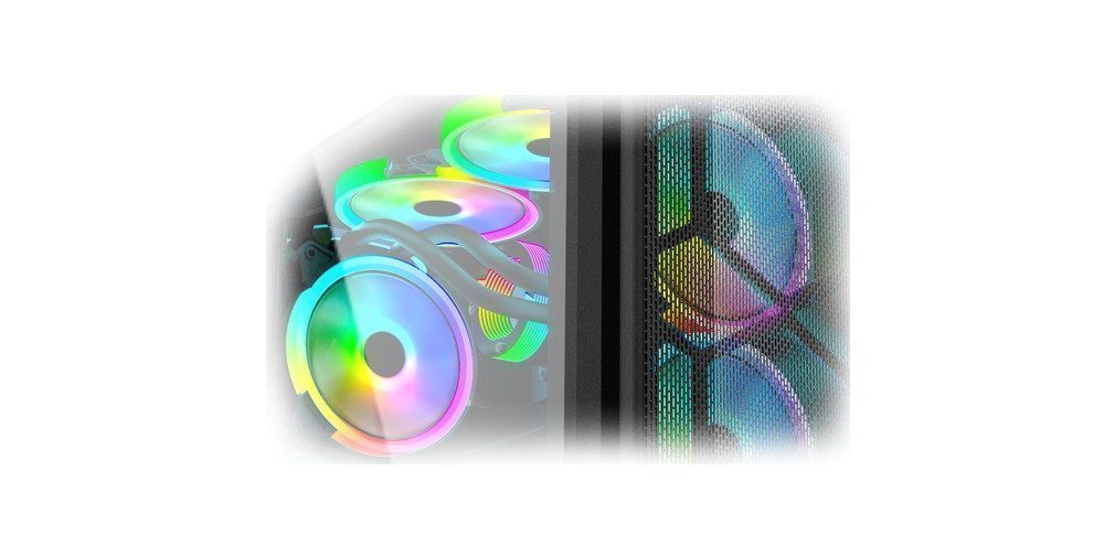 Performax Hellfire Siyah Temperli Cam RGB Kasa – görsel 3