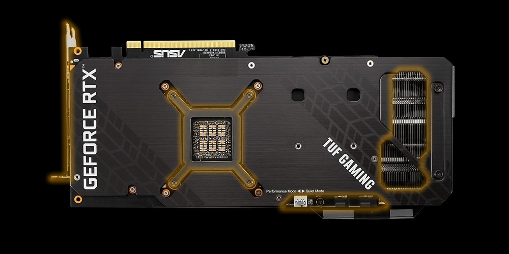 ASUS TUF RTX 3080 Ekran Kartı – Arka Kısmı da Serin