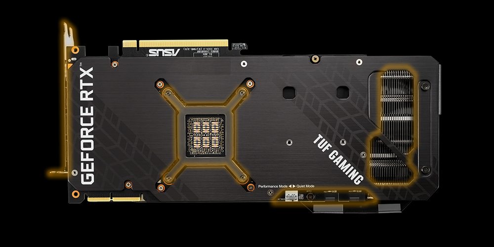 ASUS TUF GeForce RTX 3090 24GB OC GDDR6X Ekran Kartı – Arka Kısmı Da Serin