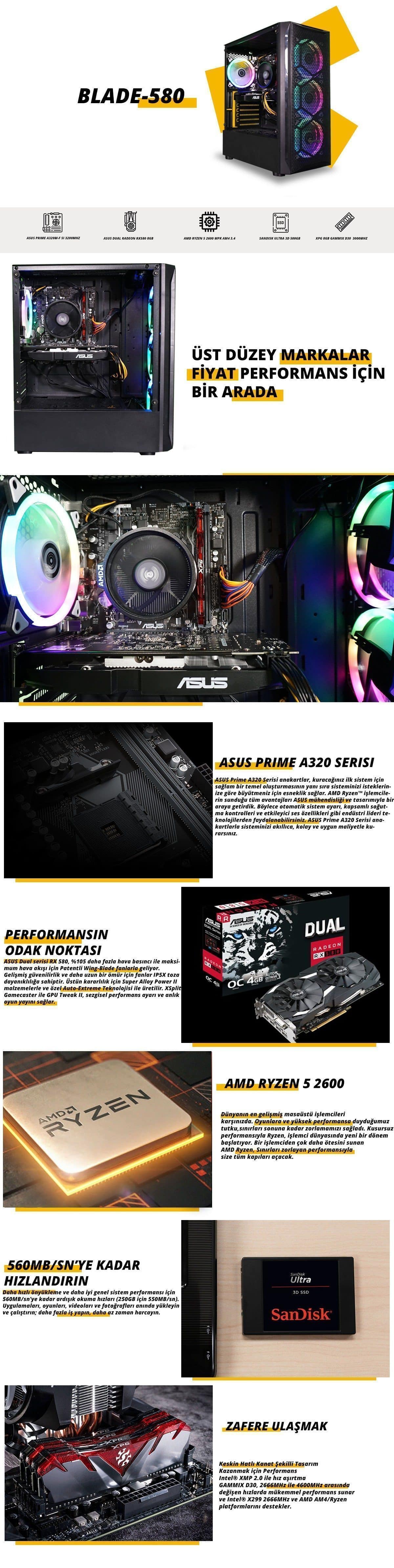 BLADE-580 Gaming Bilgisayar