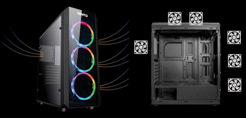 Vento VG04FE + FSP Performance Gaming Kasa – Benzersiz Havalandırma Sistemi