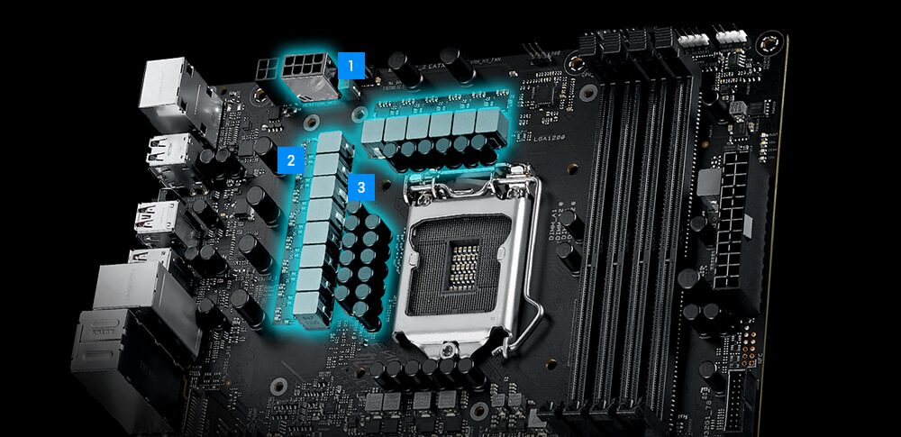 ASUS ROG STRIX Z490-F GAMING 4600MHz(OC) Anakart – GÜÇ DAĞITIMI İYİLEŞTİRMELERİ