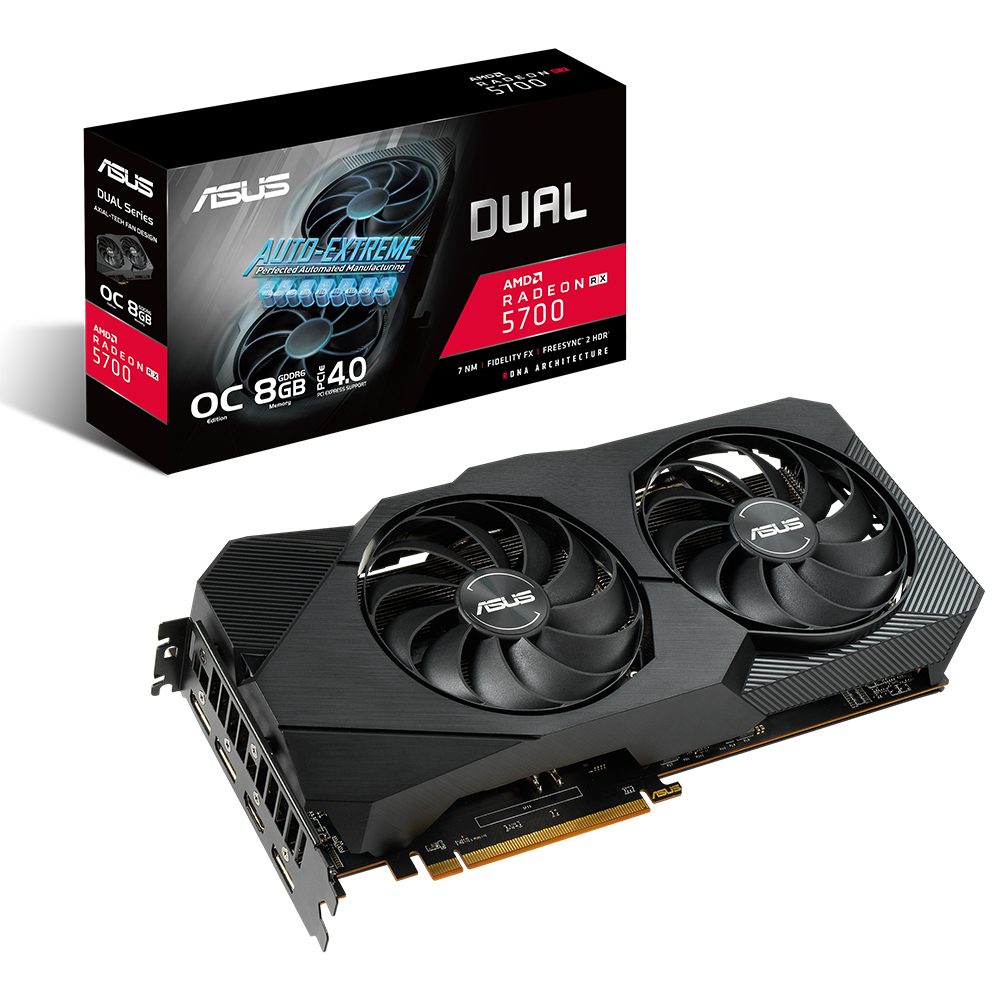 ASUS DUAL Radeon RX 5700 XT OC EVO 8GB GDDR6 256 Bit Ekran Kartı