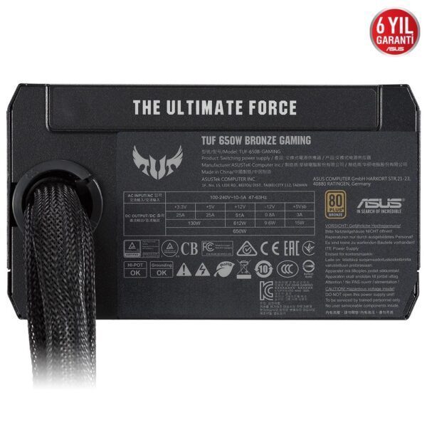ASUS TUF GAMING 650B 650W 80+ Bronze PSU Güç Kaynağı