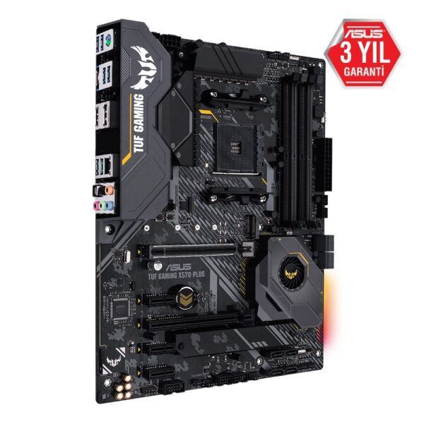 ASUS TUF GAMING X570-PLUS 4400Mhz(OC) DDR4 Soket AM4 RGB M.2 PCIe 4.0 HDMI DP ATX Anakart