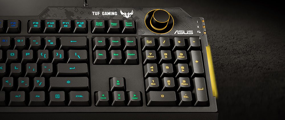 ASUS TUF Gaming K1 Mekanik Hisli – Özel Ses Düğmesi
