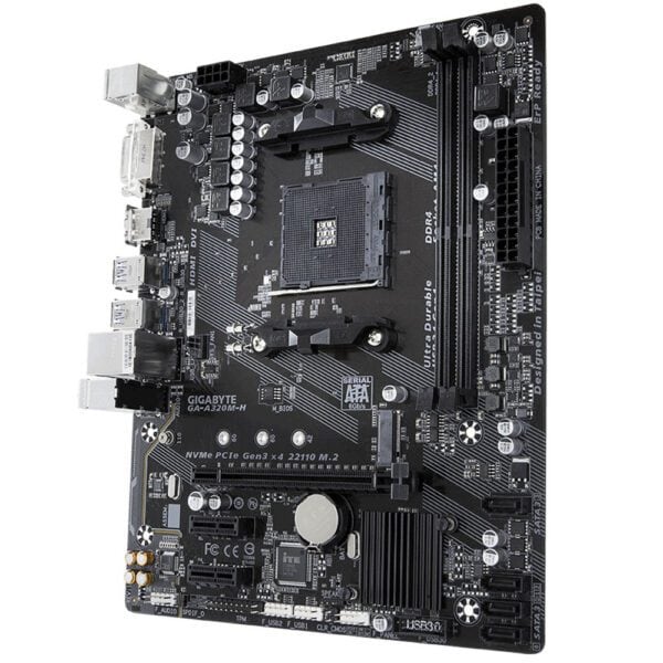 GIGABYTE A320M H 3200MHz(OC) DDR4 Soket AM4 M.2 HDMI DVI mATX Anakart