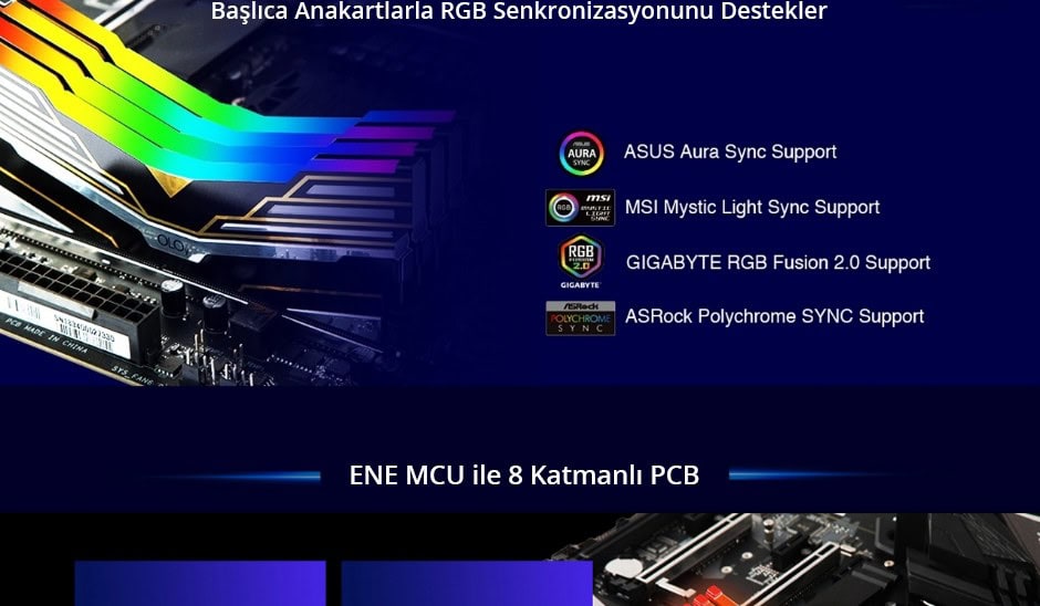 Oloy Warhawk 8GB 3000Mhz DDR4 Single Kit Ram – görsel 3