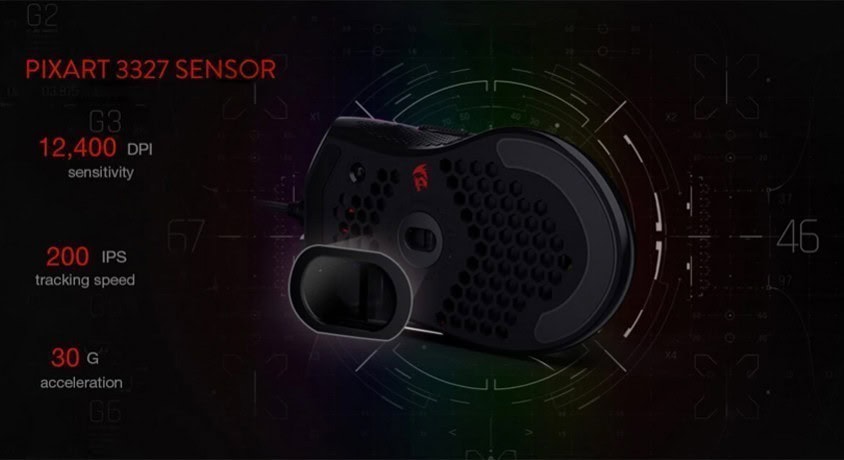 Redragon M808 Storm 12400 DPI 8 Gaming Mouse – Ultra Hafif Kablo Tasarımı