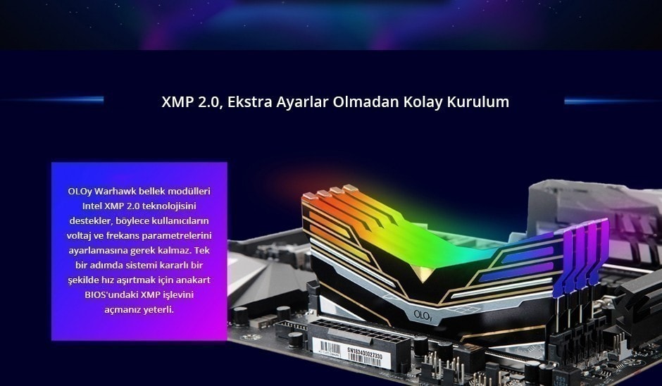 Oloy Warhawk 8GB 3000Mhz DDR4 Single Kit Ram – görsel 5