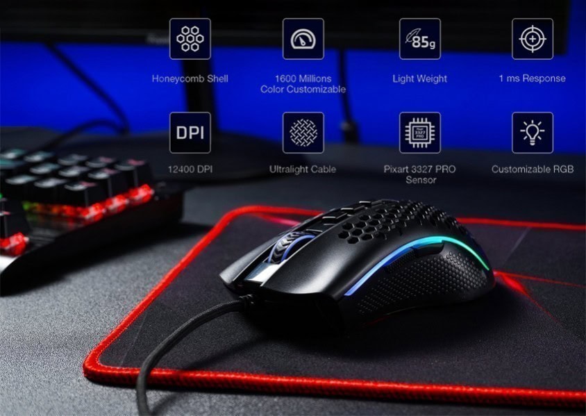 Redragon M808 Storm 12400 DPI 8 Gaming Mouse – görsel 1