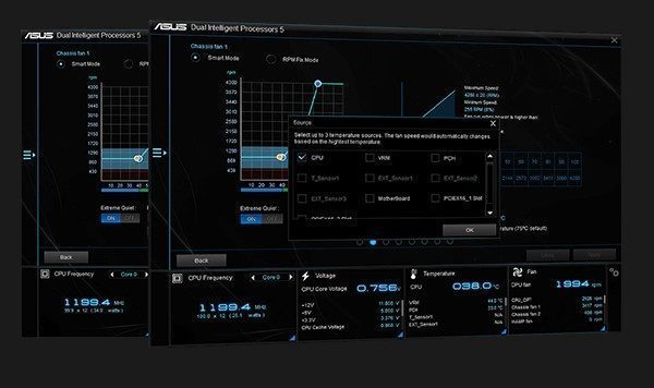 ASUS PRIME X570-P 4400MHz(OC) Anakart – Hava veya sıvı için esnek soğutma kontrolleri