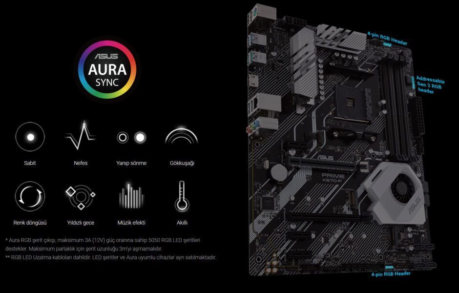 ASUS PRIME X570-P 4400MHz(OC) Anakart – Rakiplerinizi Gölgede Bırakın