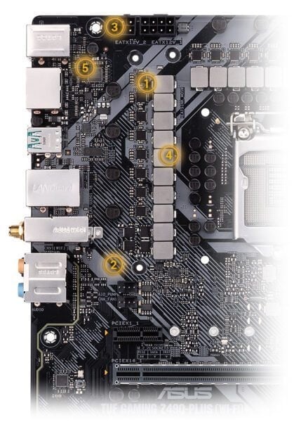 ASUS TUF GAMING Z490-PLUS WI-FI 4600MHz(OC) Anakart – GÜÇ TASARIMI