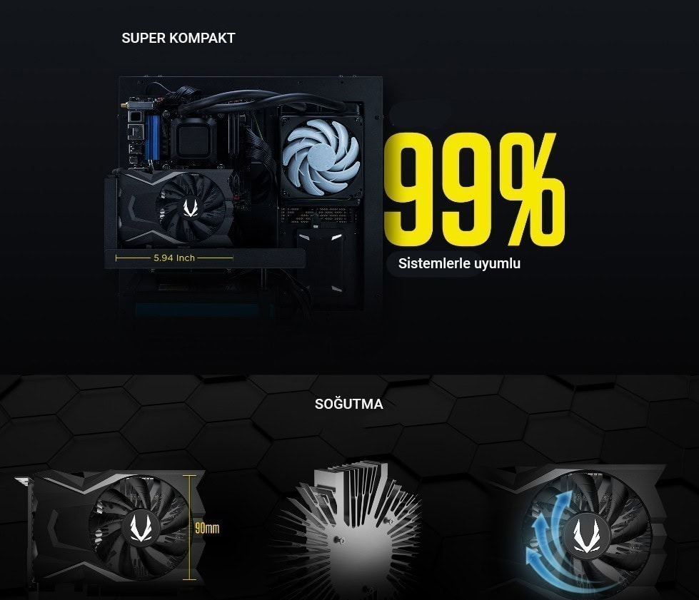 Zotac GeForce GTX 1650 Gaming OC Ekran Kartı – görsel 2