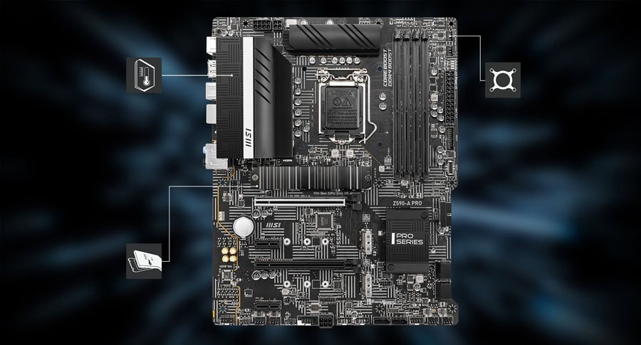 MSI Z590-A PRO 5333MHz(OC) Anakart – Pompa Fan Desteği