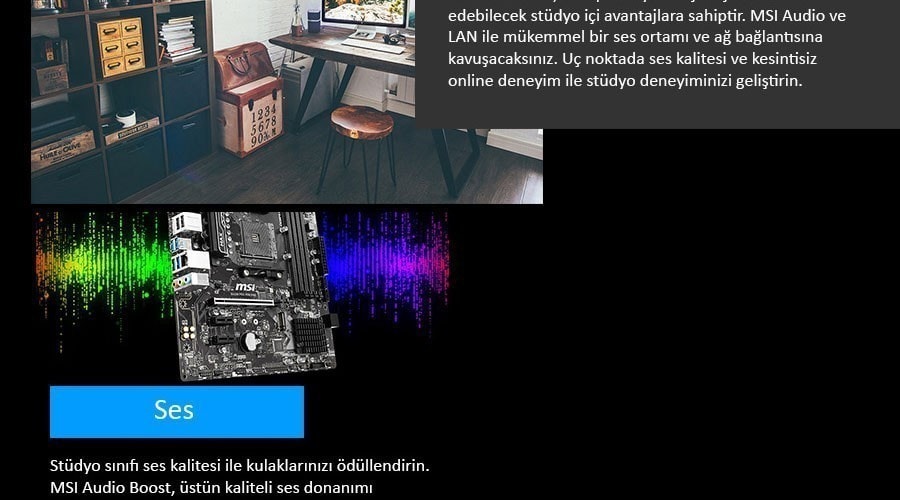 MSI B450M PRO-VDH MAX 3866MHz(OC) Anakart – görsel 5