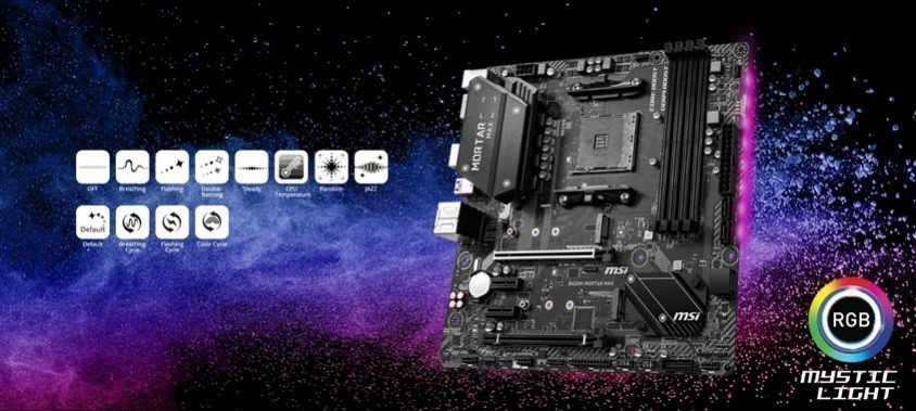 MSI B450M MORTAR MAX 4133MHz(OC) Anakart – Oyun Sisteminizi Kişiselleştirin