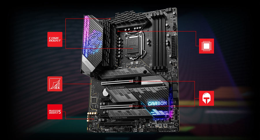 MSI MPG Z590 GAMING CARBON WiFi Anakart – PCIe Steel Armor