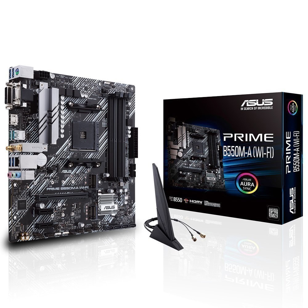 Asus Prime B550m A Wi Fi 4600mhzoc Ddr4 Soket Am4 M 2 Hdmi Vga Dvi Matx Anakart