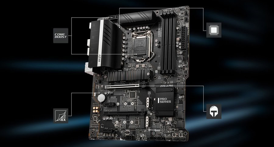 MSI Z590-A PRO 5333MHz(OC) Anakart – PCIe Steel Armor