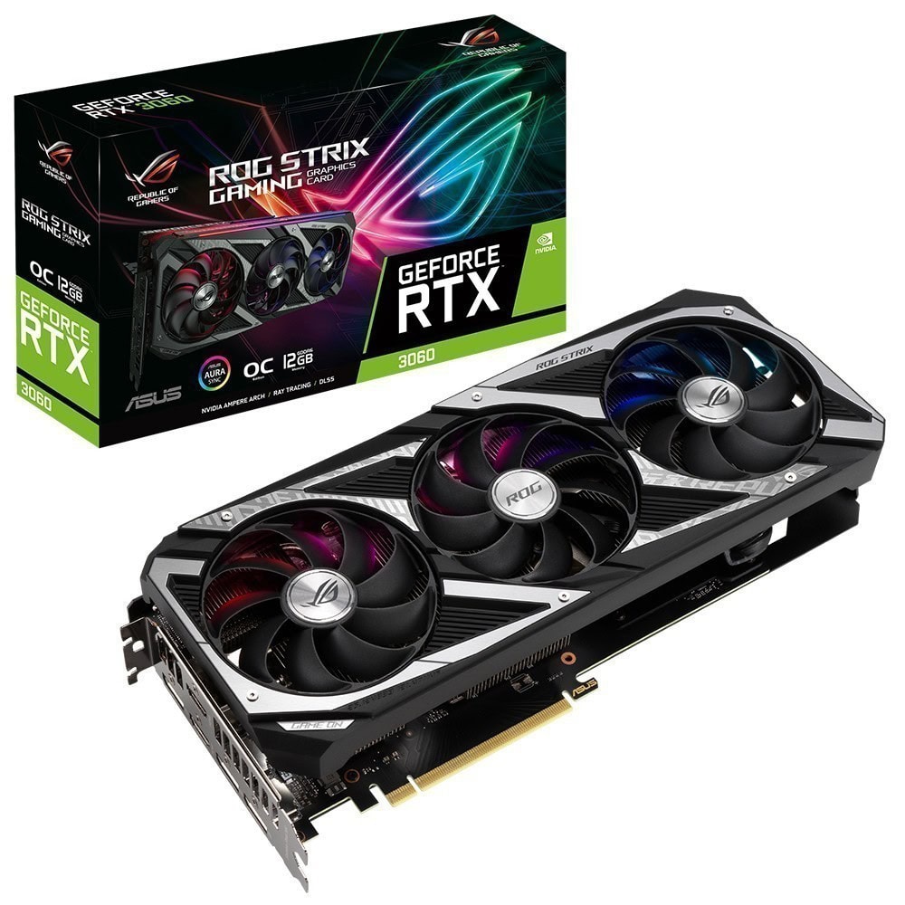 Asus Geforce Rog Strix Rtx 3060 V2 Oc 12gb Gddr6 192bit Rgb Ekran Karti