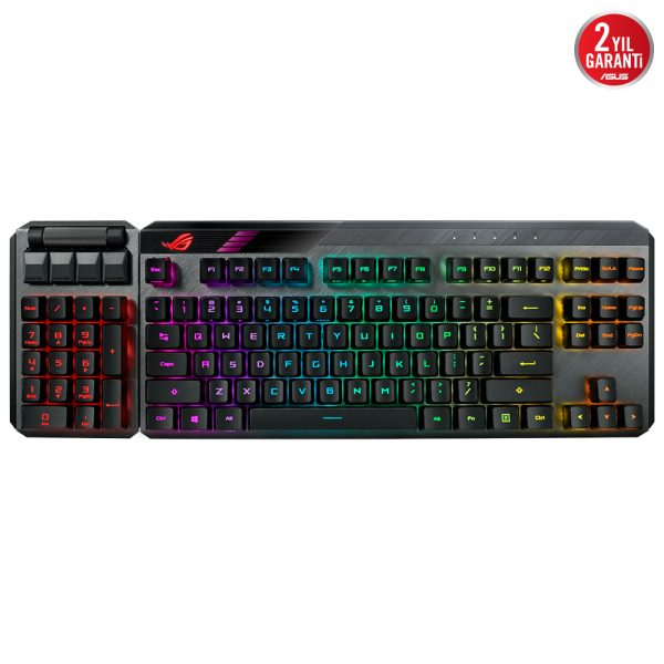 Asus Rog Claymore Ii Moduler Tkl Rx Red Switch Rgb Kablosuz Turkce Mekanik Gaming Klavye 5