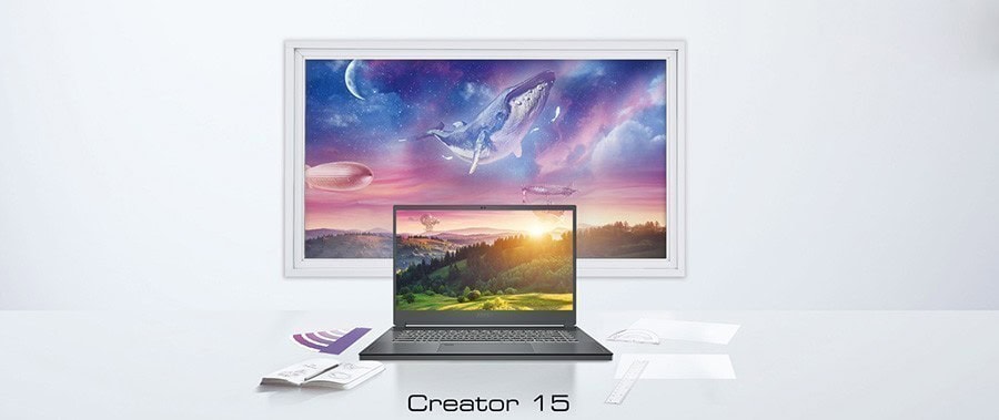 MSI CREATOR 15 A10UET-211TR I7-10870H Notebook – görsel 2