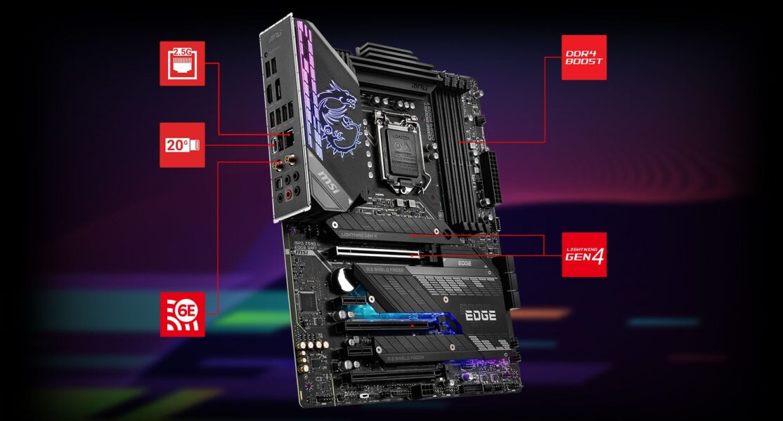 MSI MPG Z590 GAMING EDGE WIFI Anakart – YÜKSEK HIZLI VERİ İLETİMİ