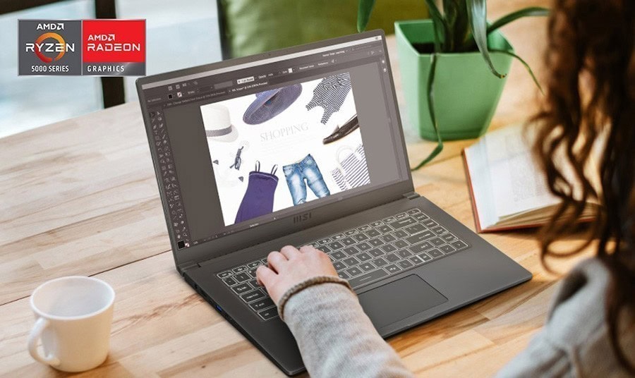 MSI MODERN 15 A5M-022XTR R5-5500U Notebook – Canlı Renkler
