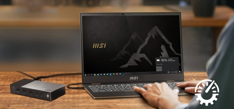 MSI USB-C Docking Station Gen 2 Çoğaltıcı – ŞIK - Çalışma alanınızı genişletin, Sadelik Yaratın