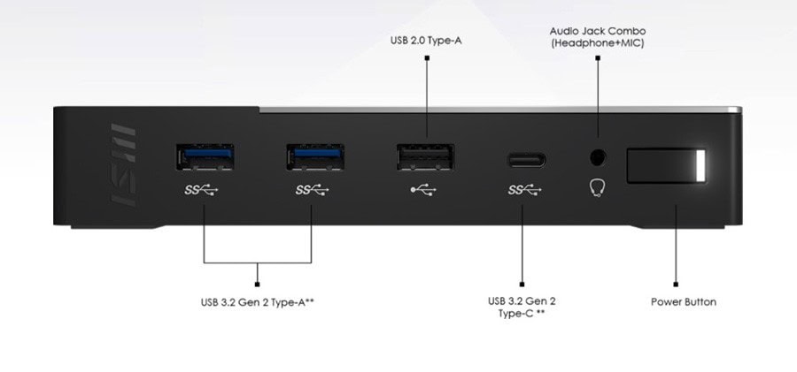 MSI USB-C Docking Station Gen 2 Çoğaltıcı – Bağlan ve Fethet