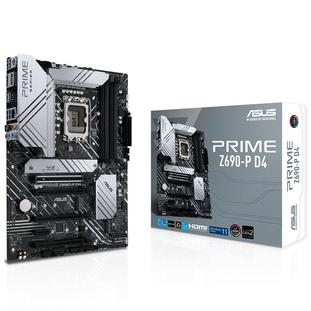 Asus Prime Z690 P D4 5333mhzoc Ddr4 Soket 1700 M 2 Hdmi Dp Atx Anakart