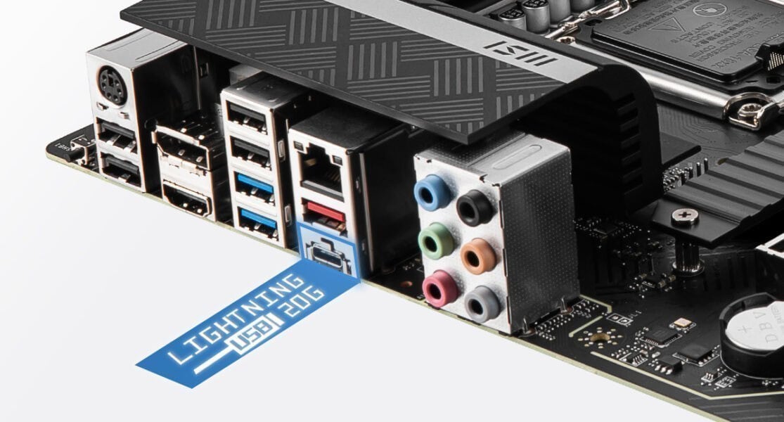 MSI PRO Z690-A 6400mhz(OC) Anakart – LIGHTNING GEN 4 M.2 VE M.2 SHIELD FROZR