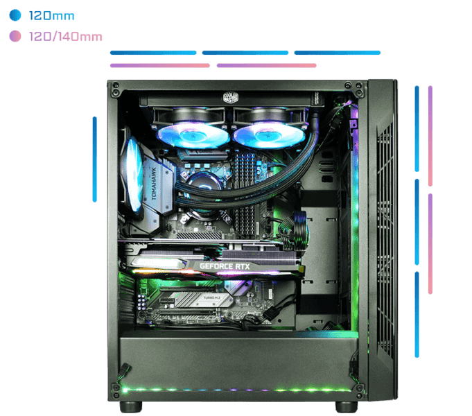 MSI MAG VAMPIRIC 010M Kasa – OPTİMİZE EDİLEN HAVA AKIŞI, görsel 4