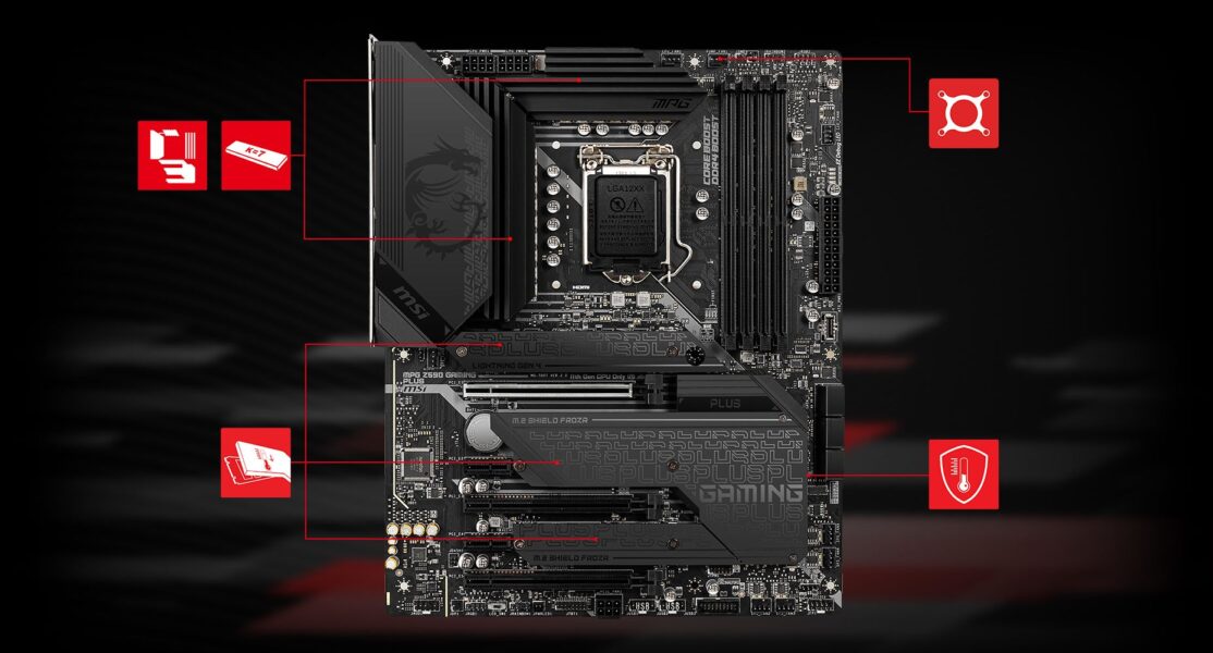 MSI MPG Z590 GAMING PLUS 5333MHz(OC) Anakart – ÜST SINIF TERMAL ÇÖZÜM