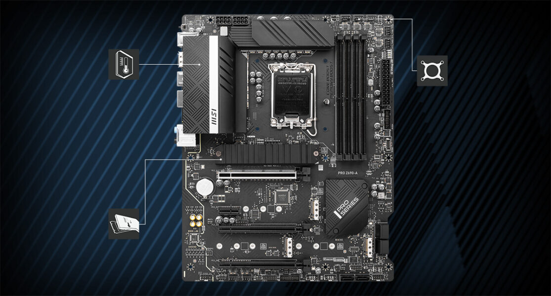 MSI PRO Z690-A 6400mhz(OC) Anakart – ÜST SINIF TERMAL ÇÖZÜM