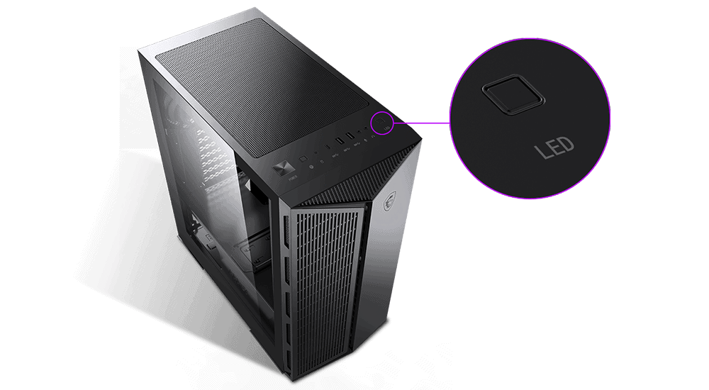 MSI MPG GUNGNIR 110M Kasa – “INSTA-LIGHT LOOP” ANINDA IŞIKLANDIRMA DÜĞMESİ