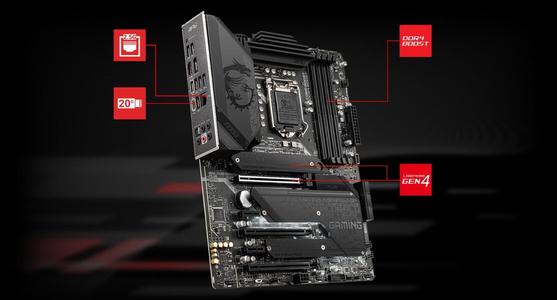 MSI MPG Z590 GAMING PLUS 5333MHz(OC) Anakart – YÜKSEK HIZLI VERİ İLETİMİ