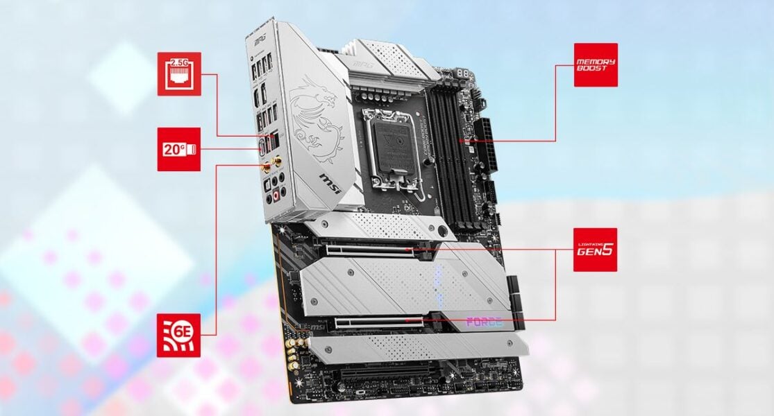 MSI MPG Z690 FORCE WIFI 6666MHz(OC) Anakart – YÜKSEK HIZLI VERİ İLETİMİ