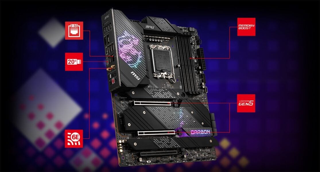 MSI MPG Z690 CARBON WIFI 6666MHz(OC) Anakart – YÜKSEK HIZLI VERİ İLETİMİ