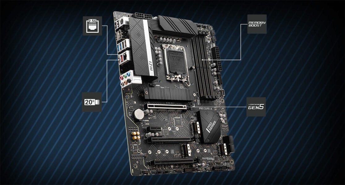 MSI PRO Z690-A 6400mhz(OC) Anakart – HIGH-SPEED TRANSMISSION