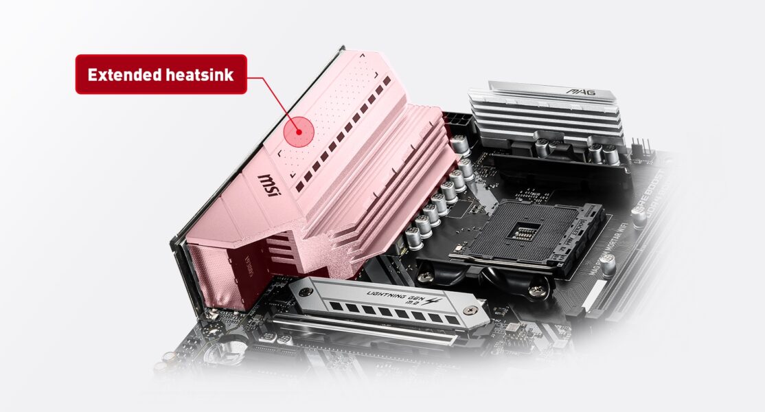 MSI MAG B550M MORTAR WiFi 4400MHz(OC) Anakart – Lightning Gen 4 Çözümü, görsel 5