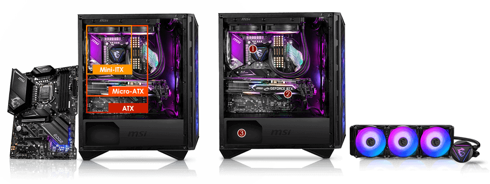 MSI MPG GUNGNIR 110M Kasa – BİLEŞENLER İÇİN GENİŞ ALAN