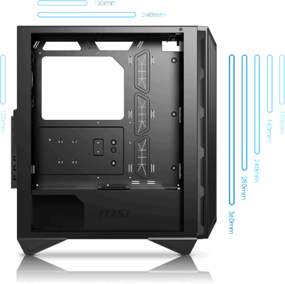 MSI MPG GUNGNIR 110M Kasa – BİLEŞENLER İÇİN GENİŞ ALAN, görsel 8