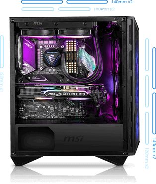MSI MPG GUNGNIR 110M Kasa – BİLEŞENLER İÇİN GENİŞ ALAN, görsel 9