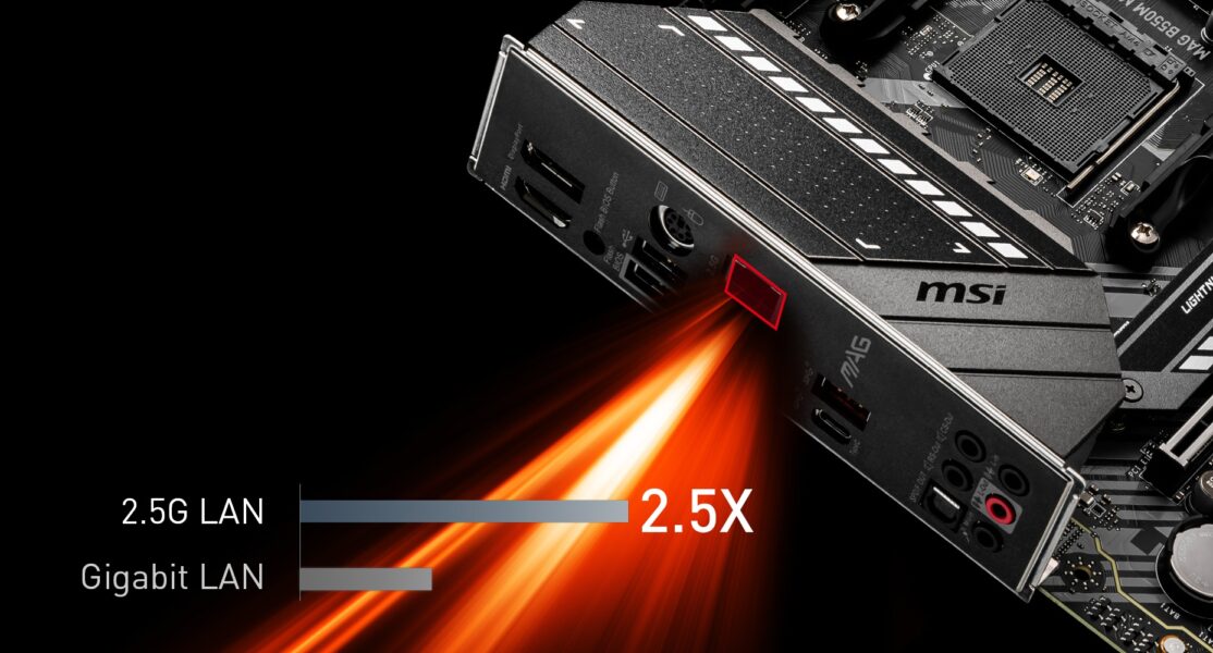 MSI MAG B550M MORTAR 4400MHz(OC) Anakart – LIGHTNING GEN 4 ÇÖZÜMÜ